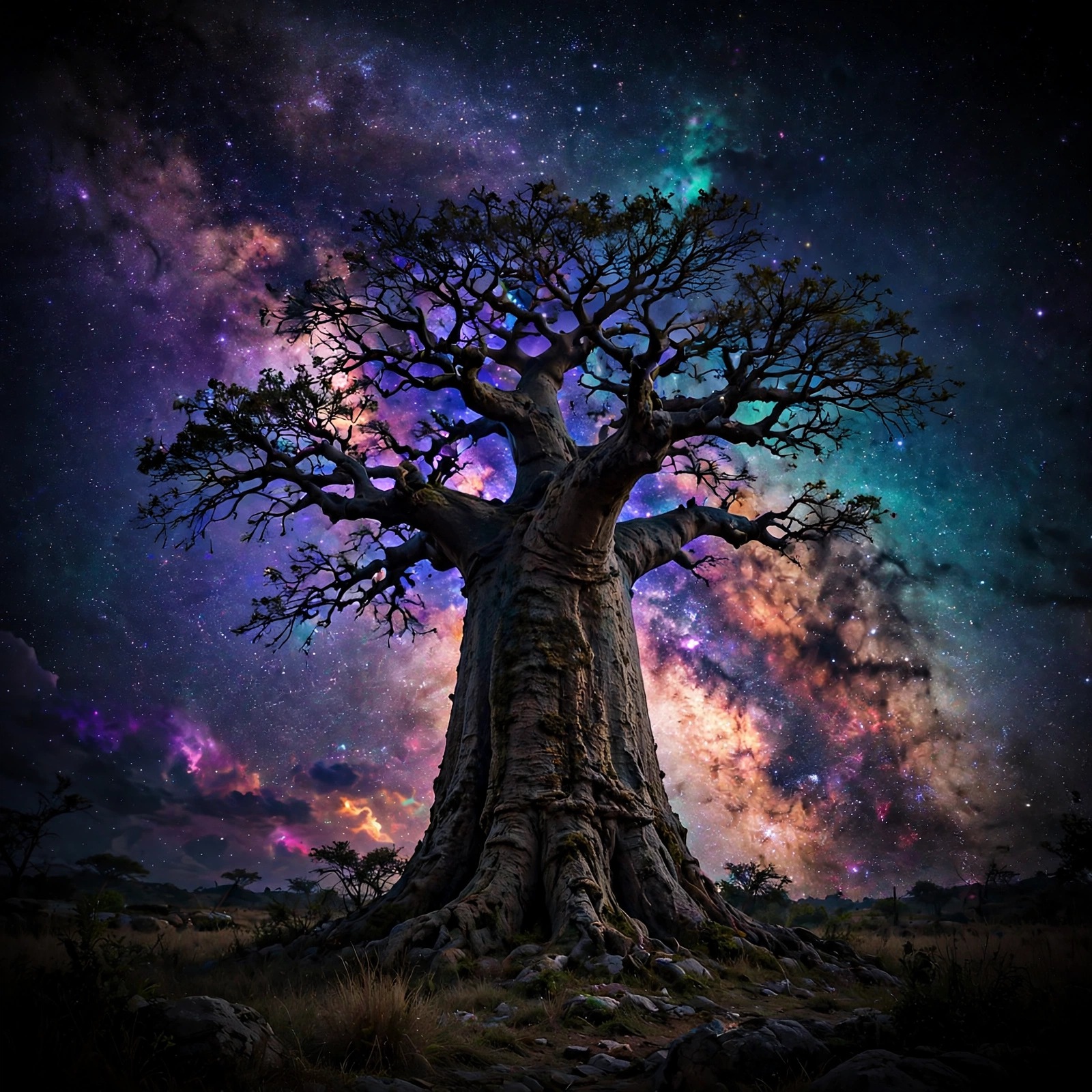 Baobab Night Sky Stars Nature Dp WhatsApp DP