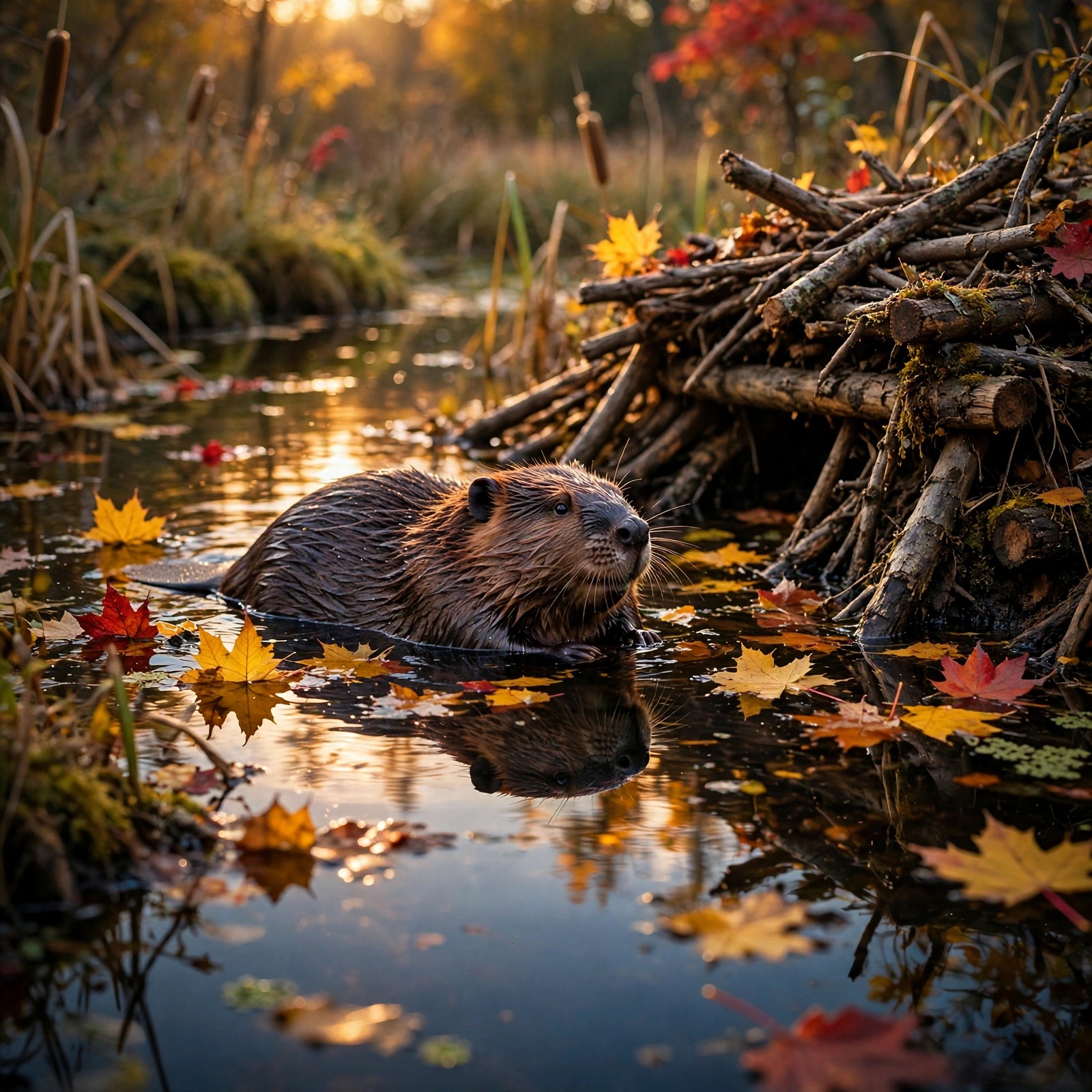 Beaver by Autumn Pond Lodge