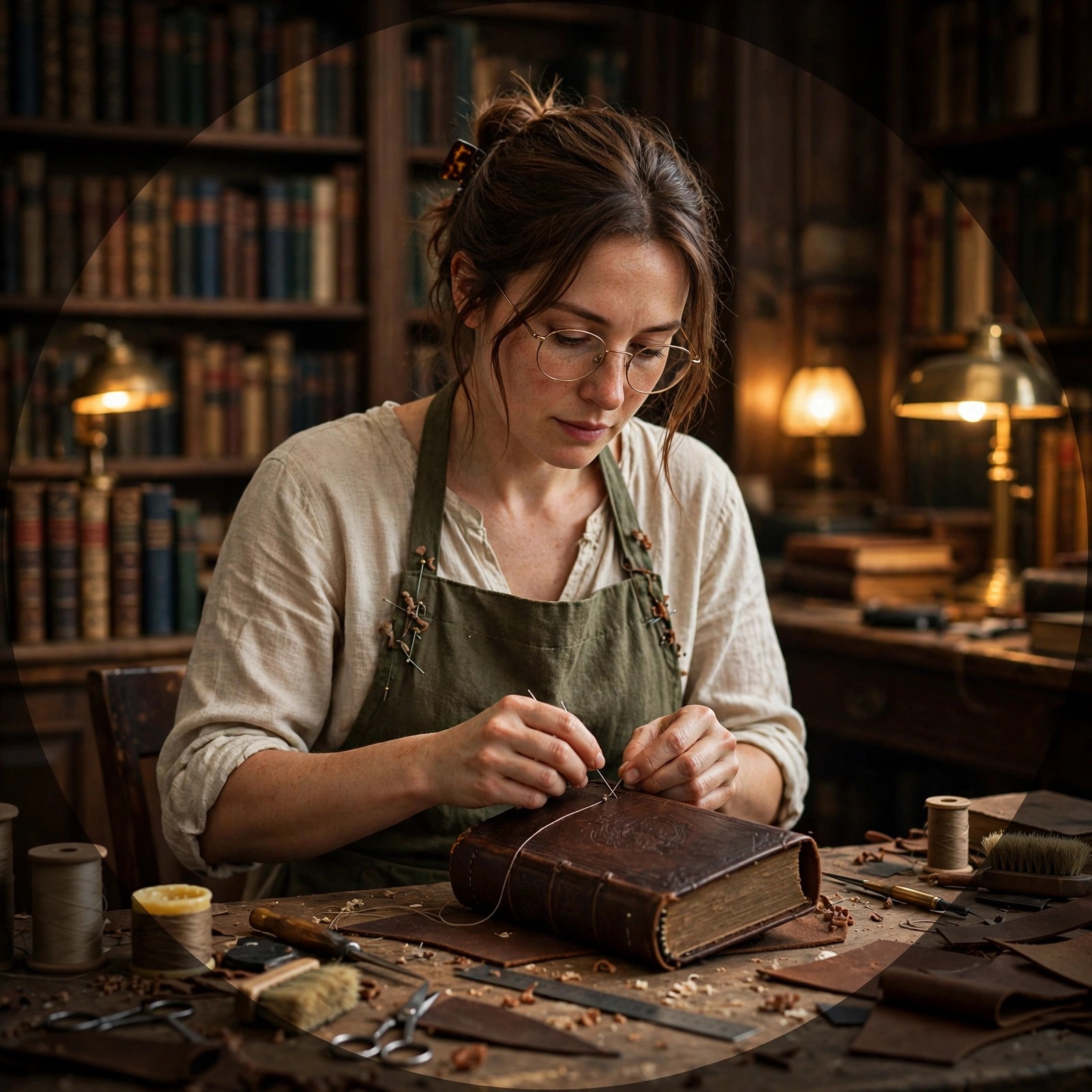 Bookbinder Old Library Lamps Girls DP — free WhatsApp DP download
