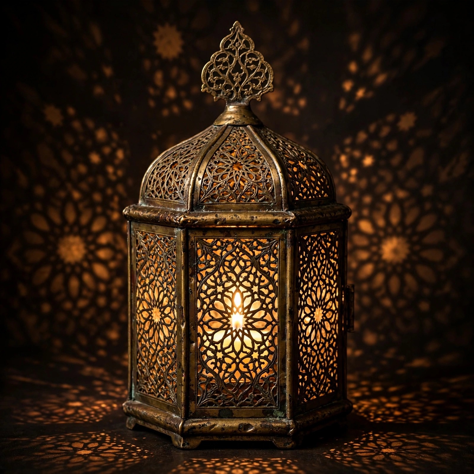 Antique brass fanous lantern Islamic DP