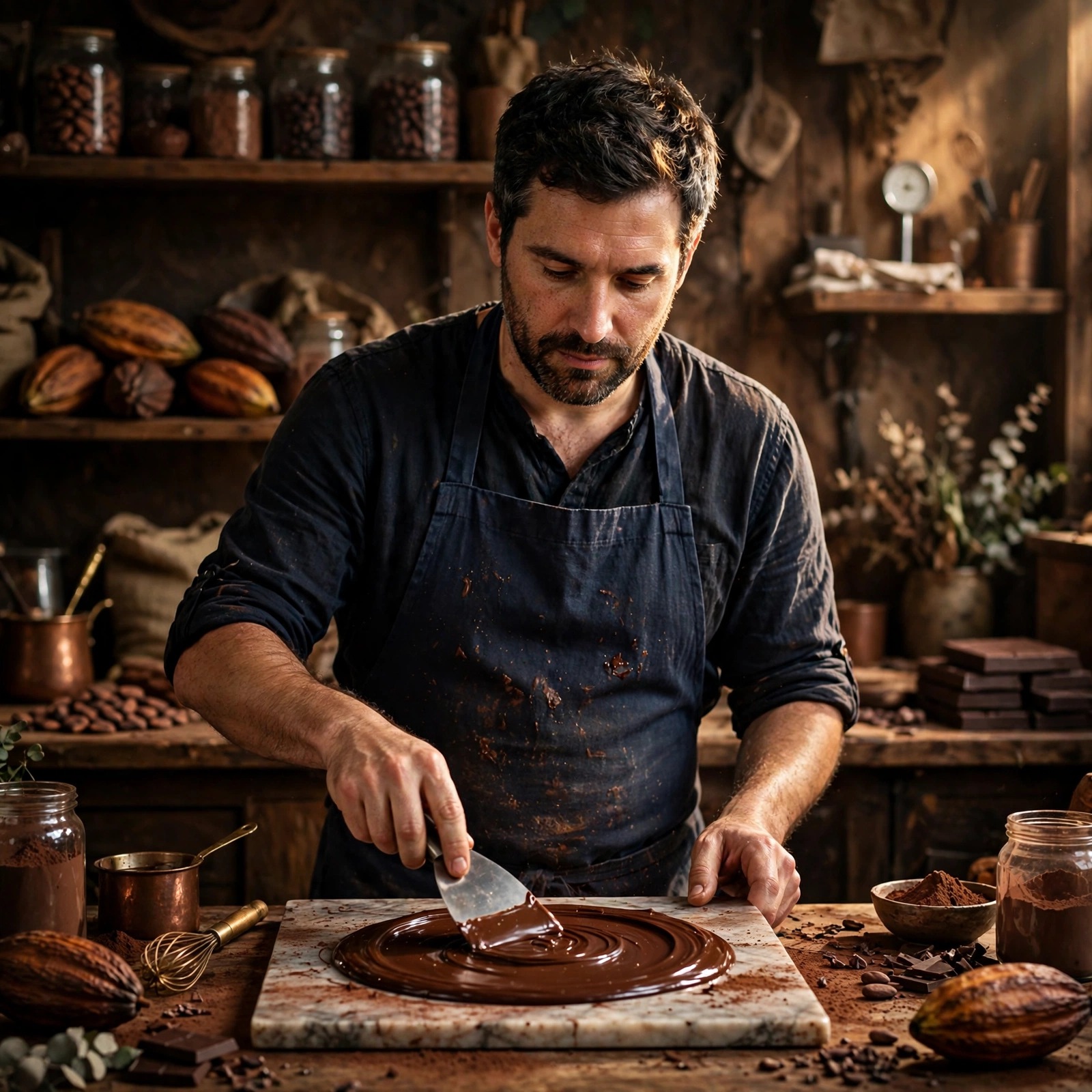 Chocolatier in a Cocoa Atelier