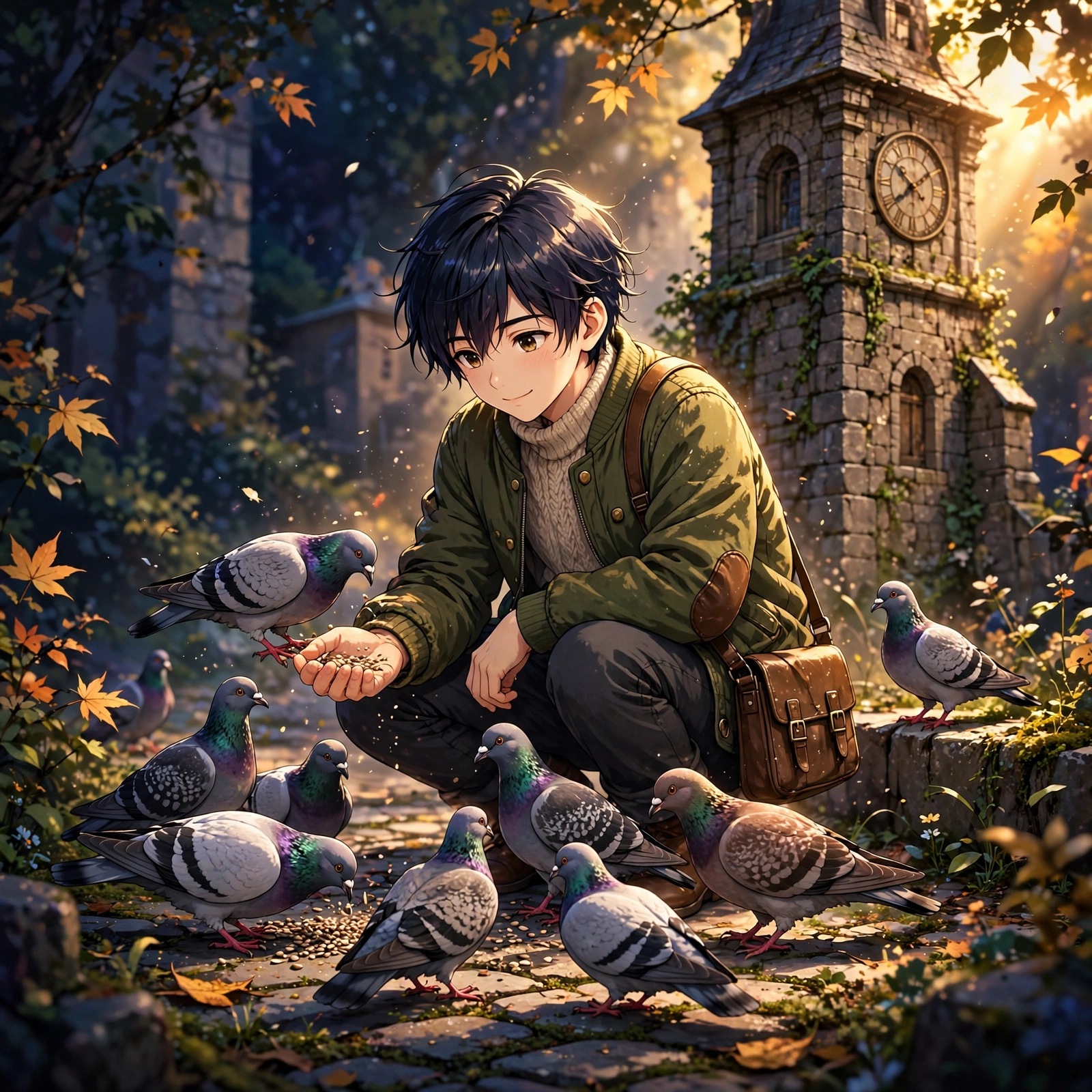 Clock Tower Pigeon Keeper Boy