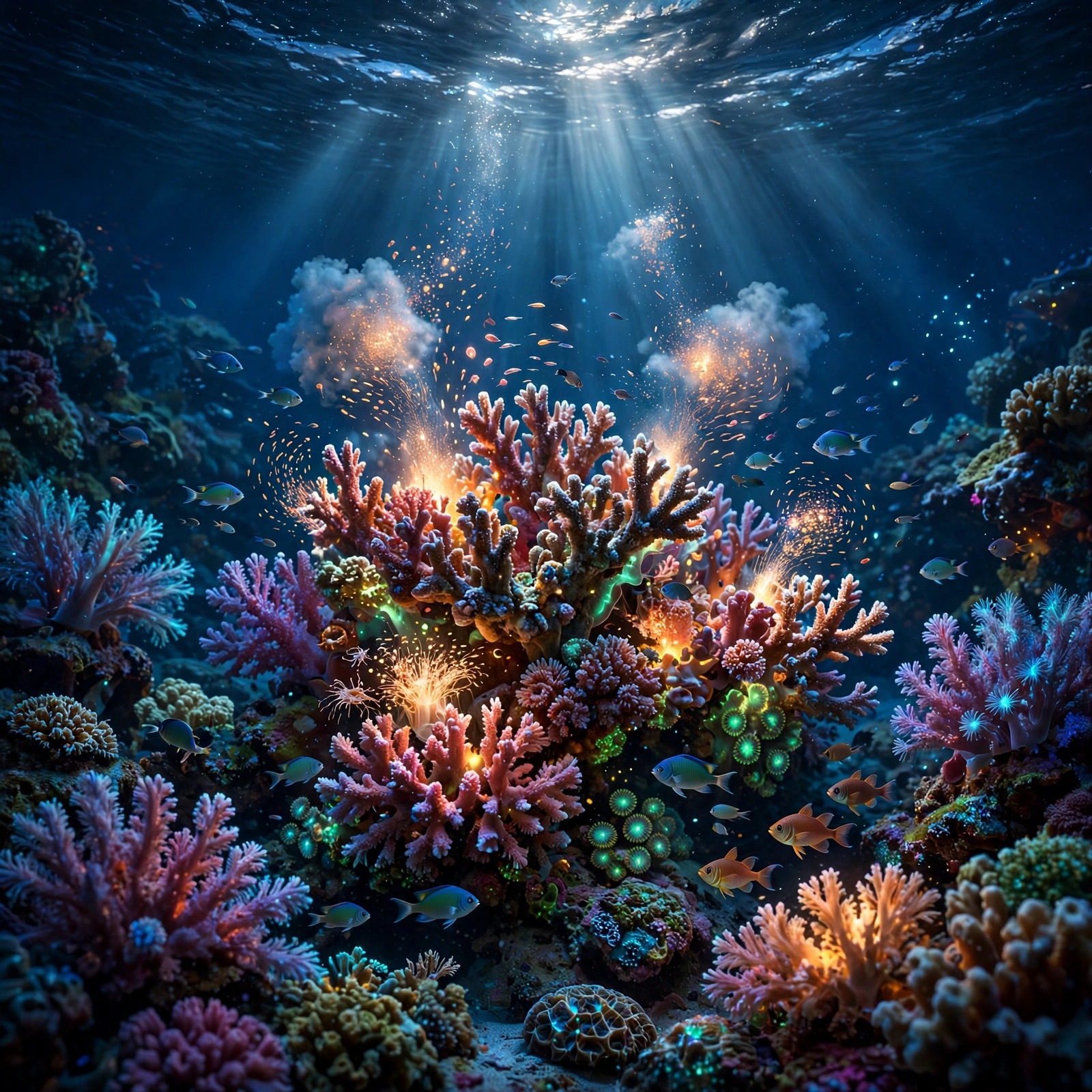 Coral Spawn Moonlit Reef Nature Dp WhatsApp DP