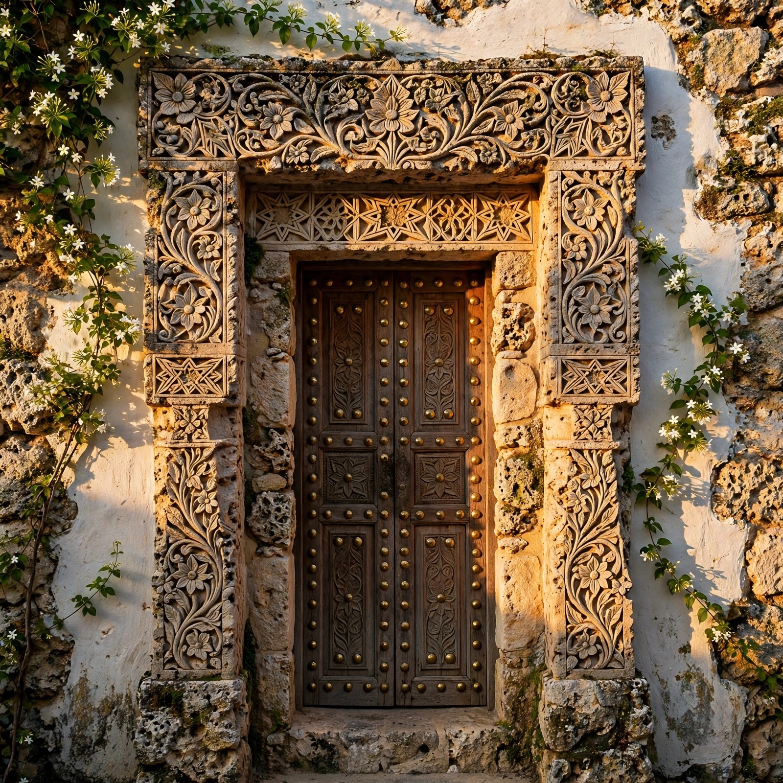 Coral Swahili Door with Brass Studs Islamic DP — free WhatsApp DP download