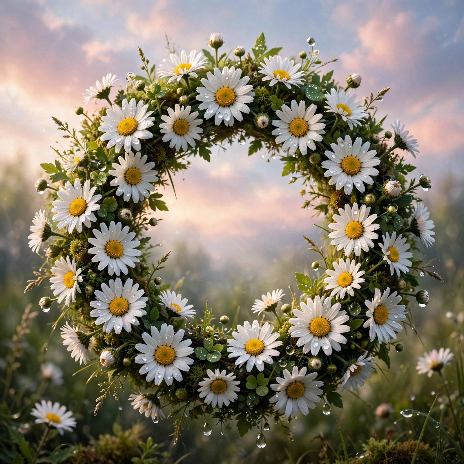 Daisies with Rain Droplets, cute aesthetic profile picture