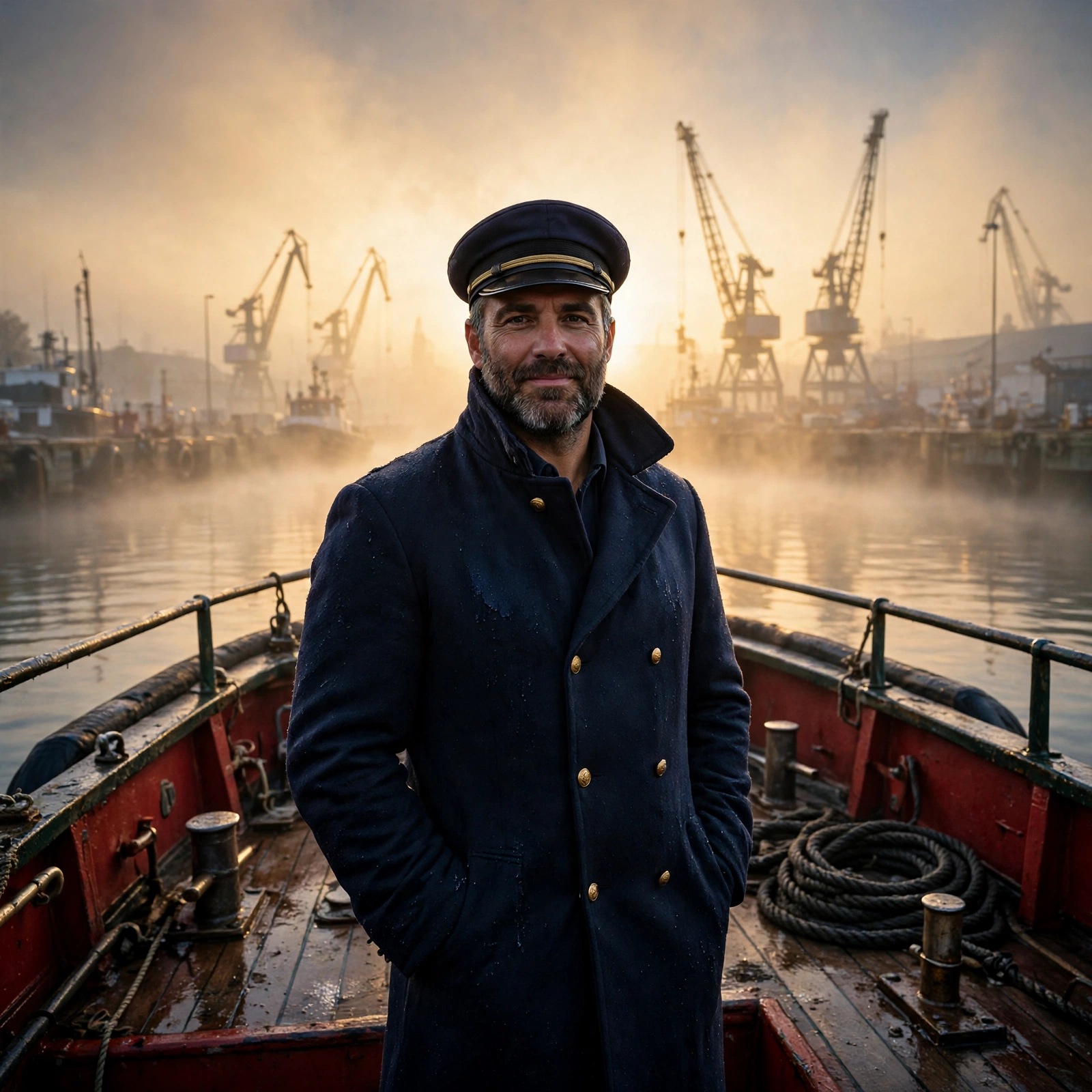 Dawn Tugboat Captain Harbor - Boys WhatsApp DP