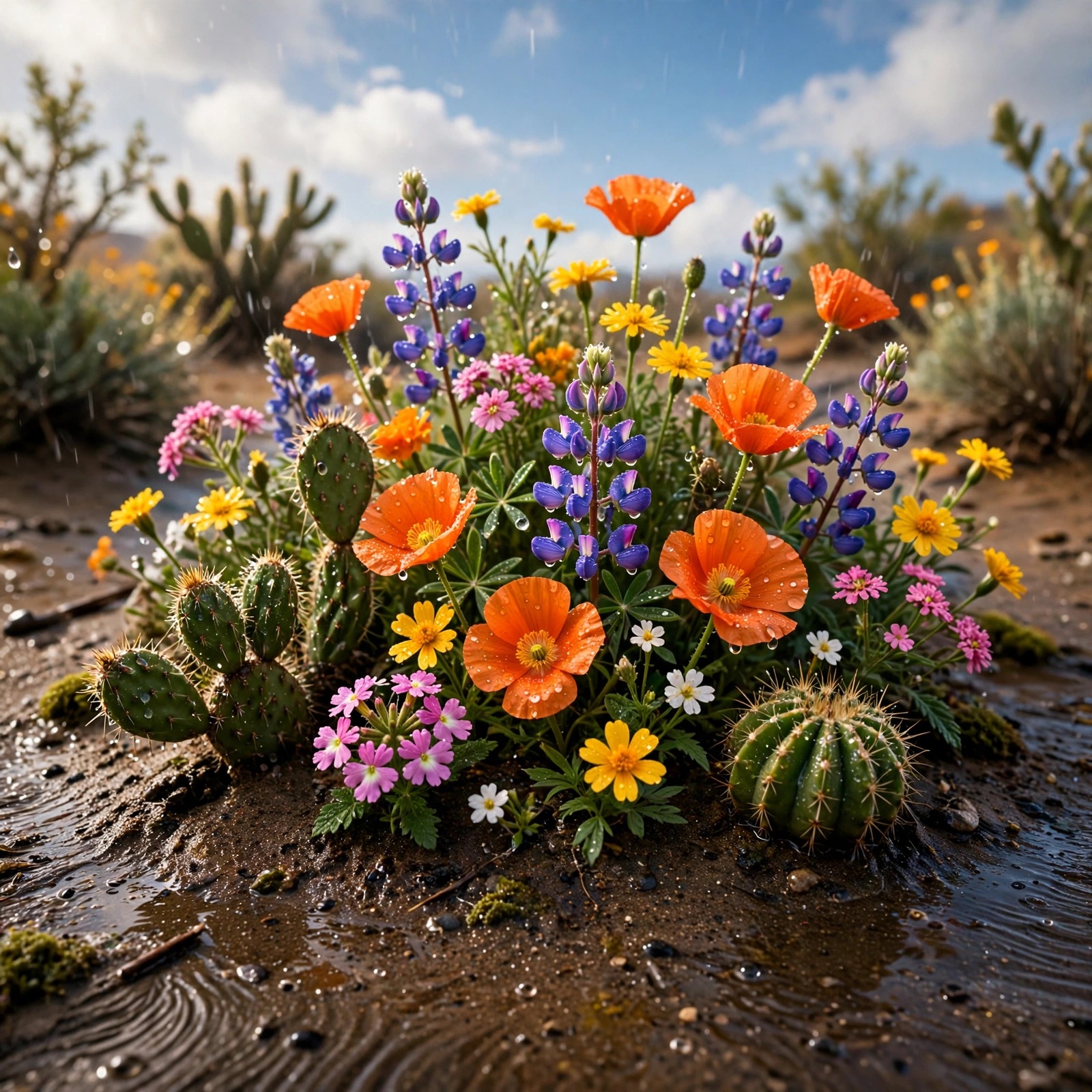 Desert bloom after rain DP