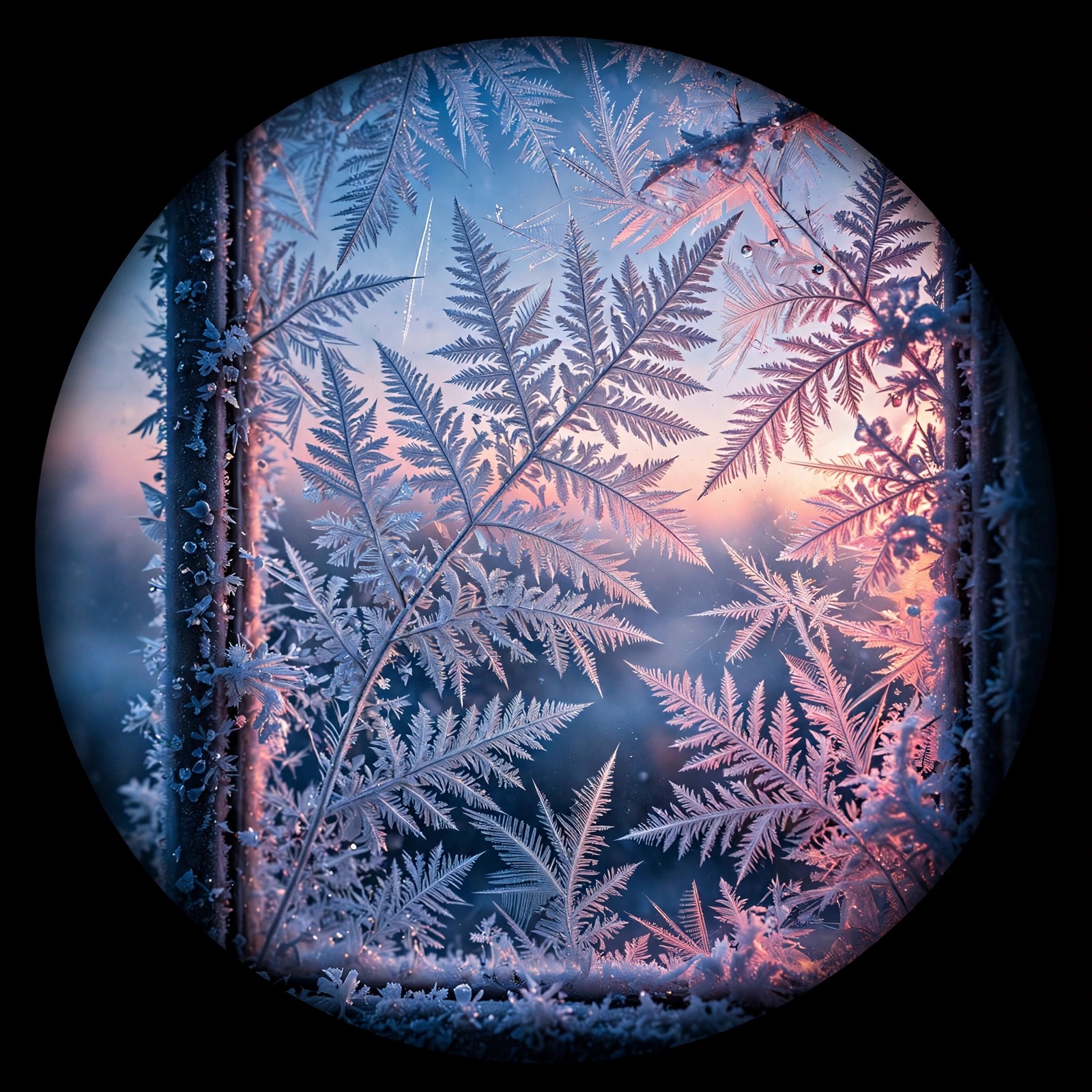 Frosted Fern on a Winter Window