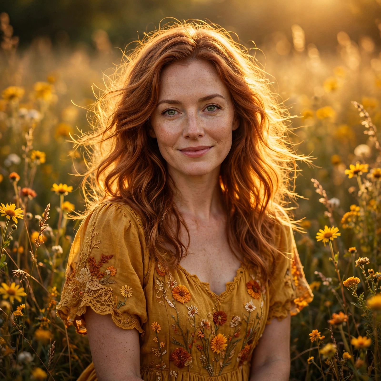 Golden Hour Meadow Girl DP