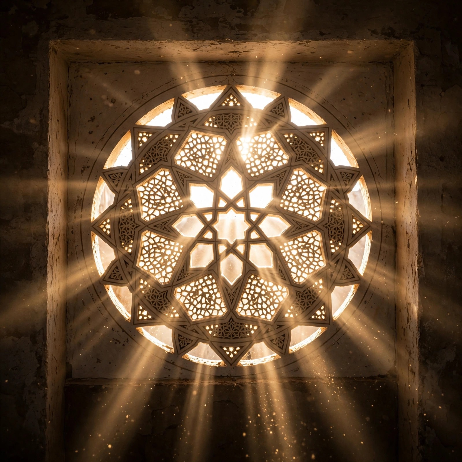 gypsum rose window sunlight