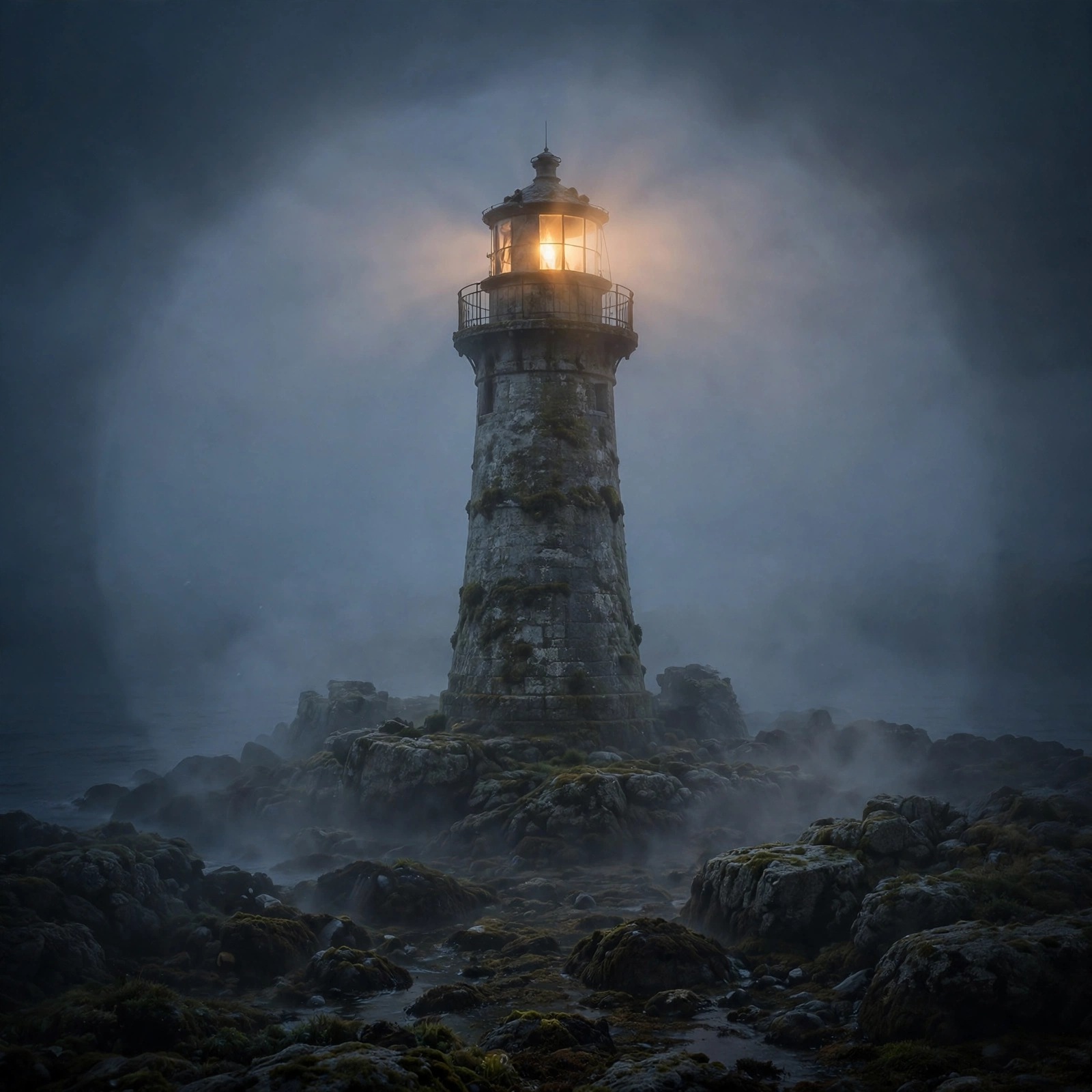 Lone Lighthouse Fog Horn Dusk Sad Dp WhatsApp DP