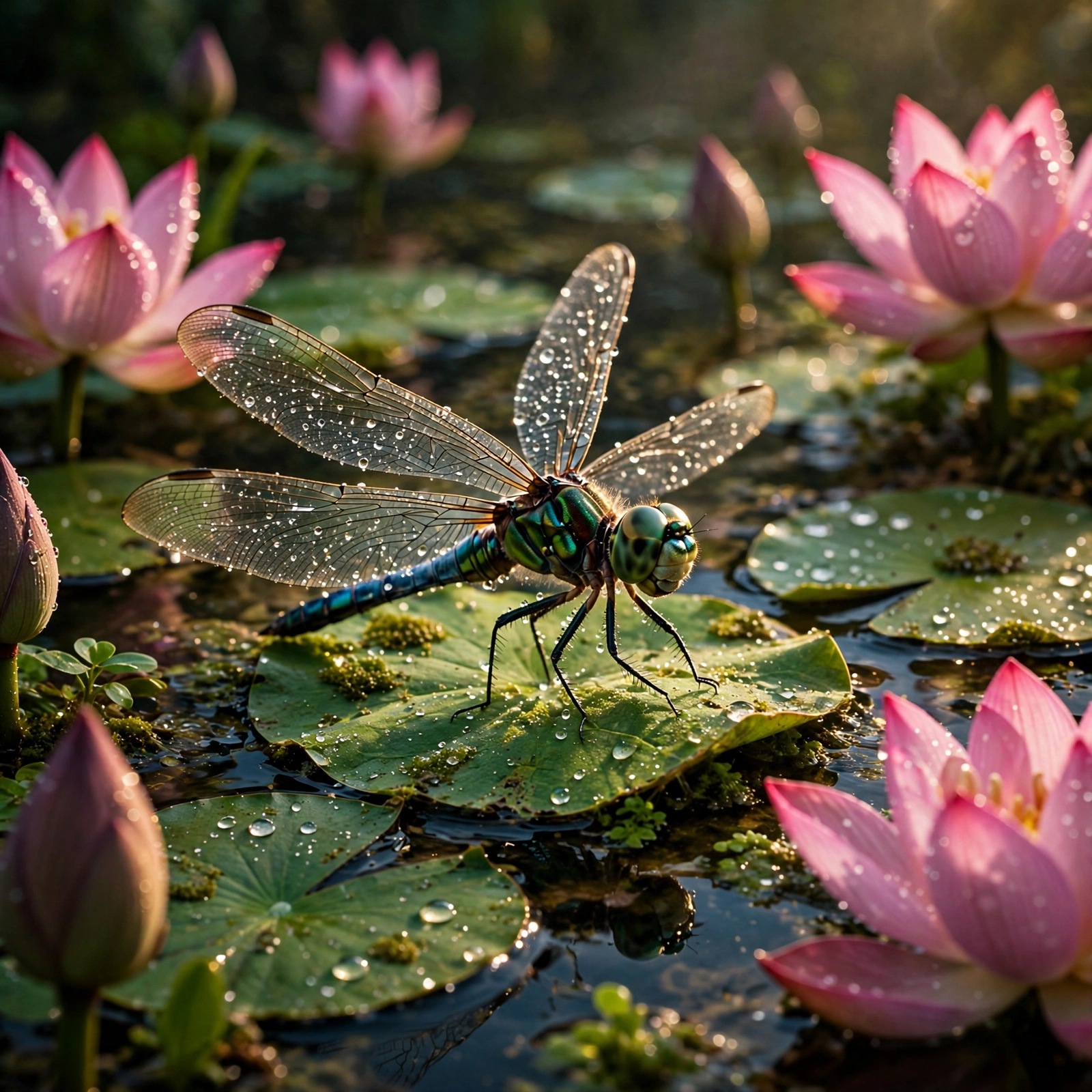 Lotus Pond Dragonfly Macro Nature Dp WhatsApp DP