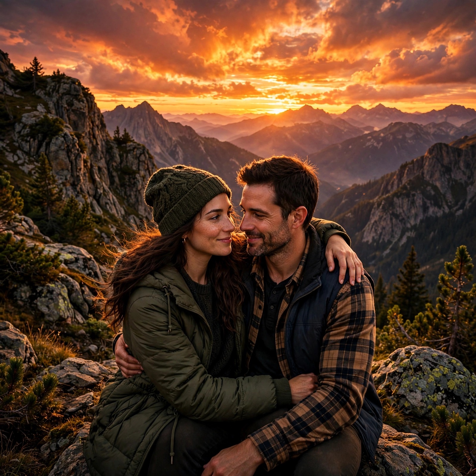 Mountain Sunset Embrace DP