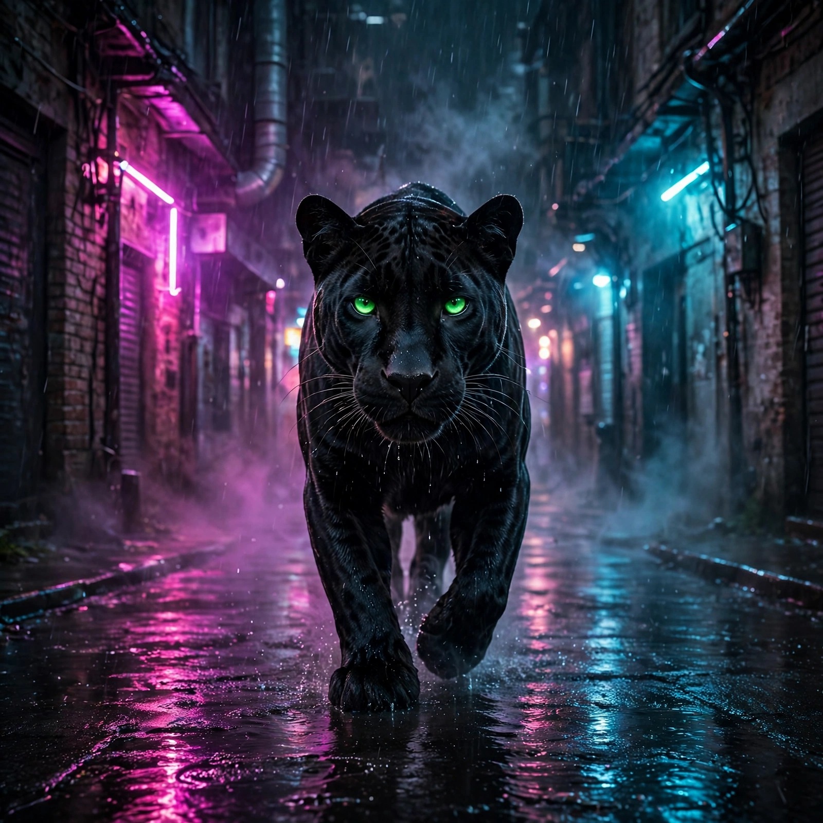 Neon Panther Alley Attitude DP — free WhatsApp DP download