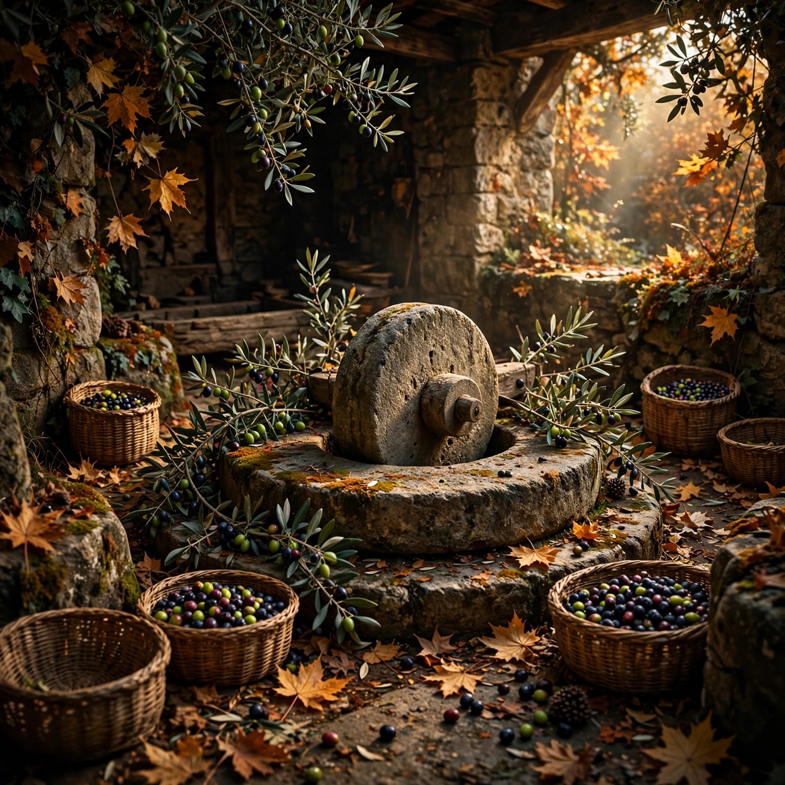 Olive Press Stone Mill Autumn Islamic Dp WhatsApp DP