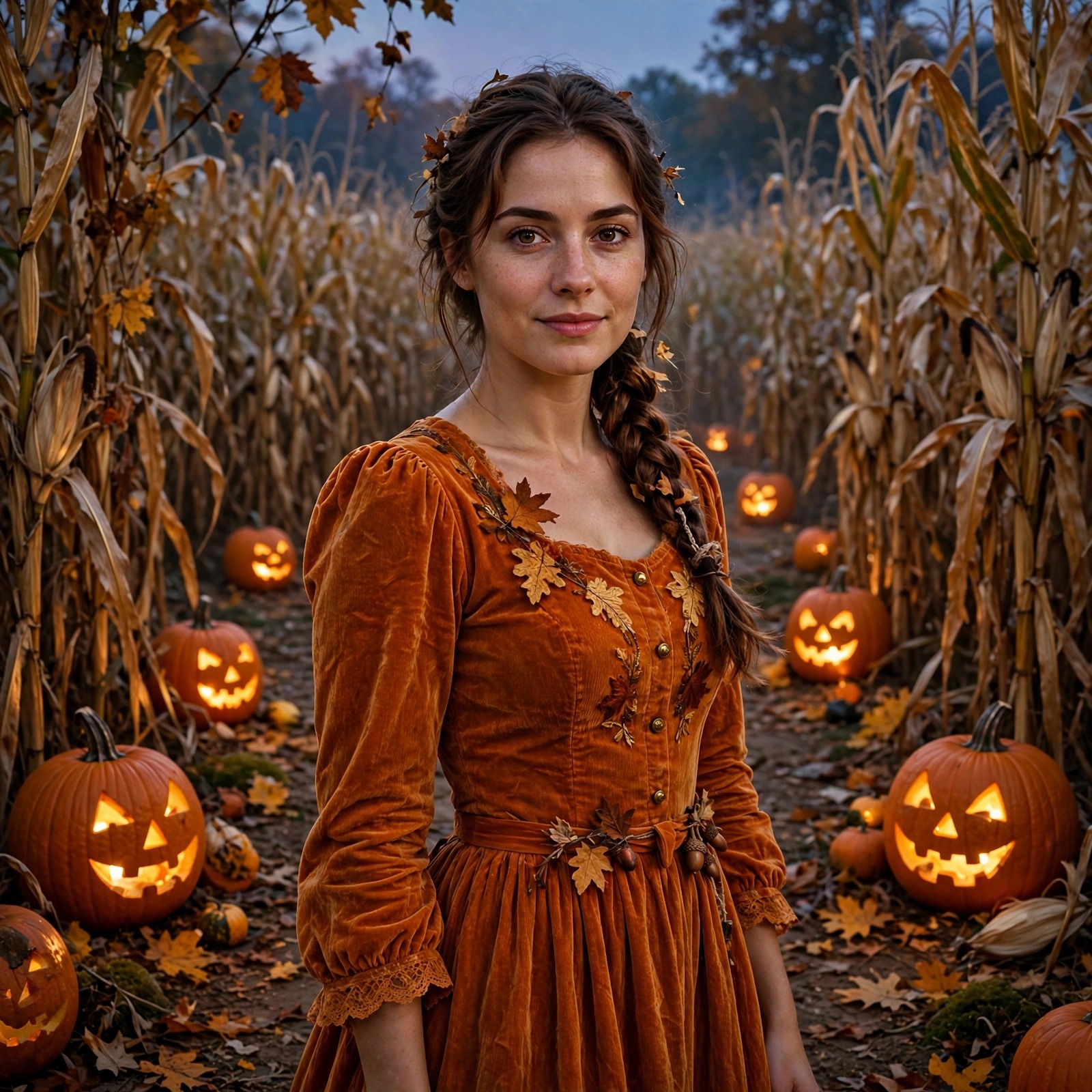 pumpkin corn maze autumn girls dp
