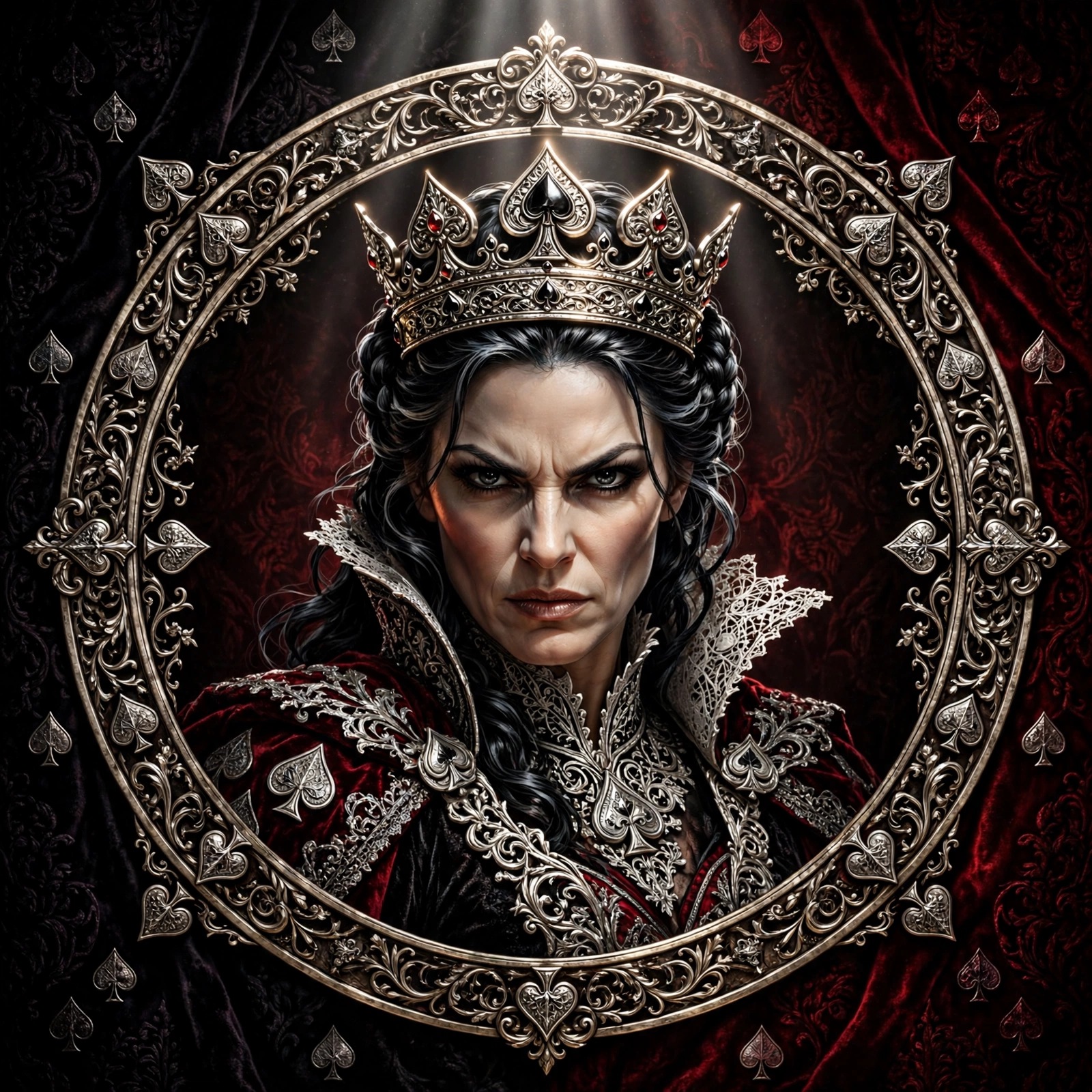 queen of spades playing card portrait attitude dp