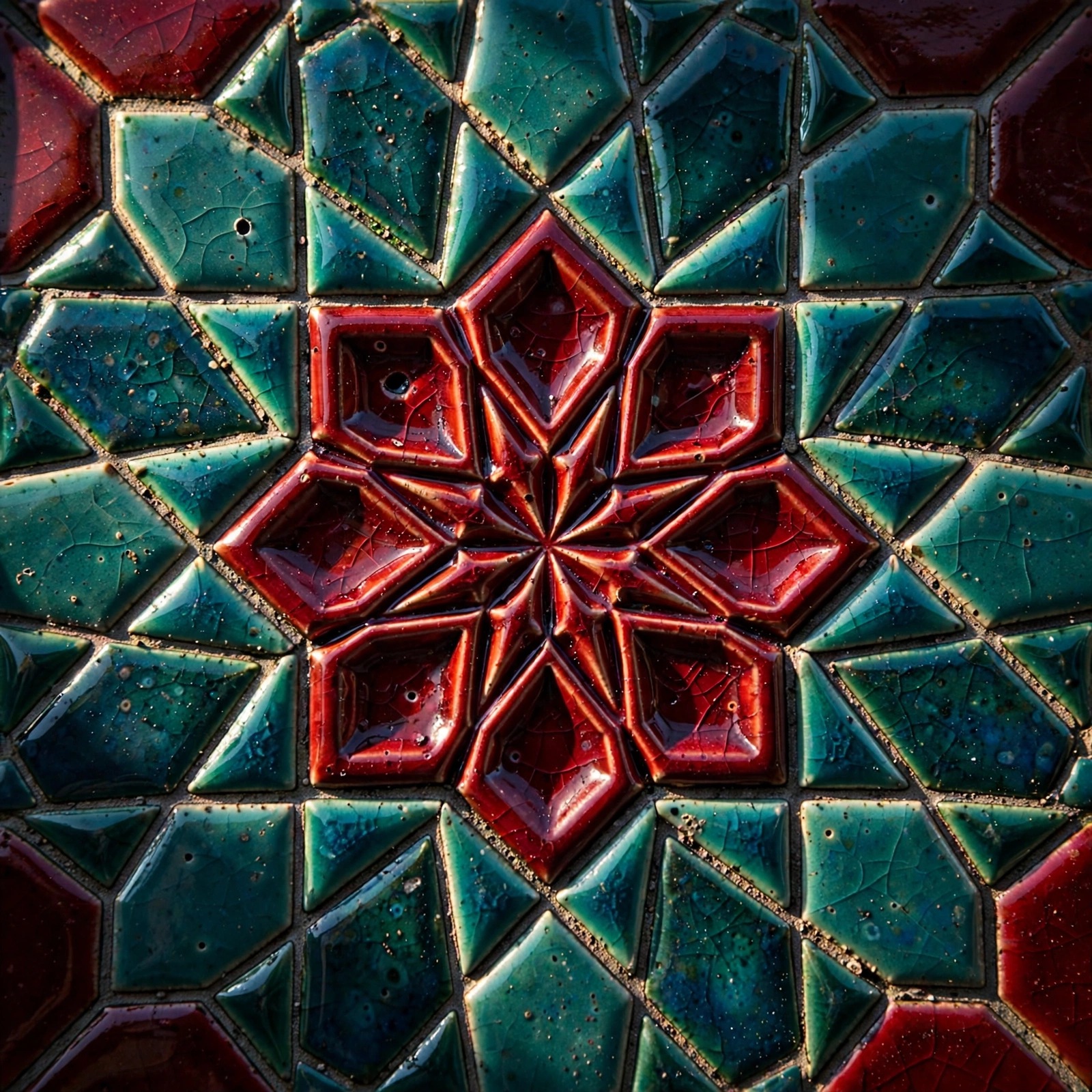 ruby red girih tile star pattern islamic dp