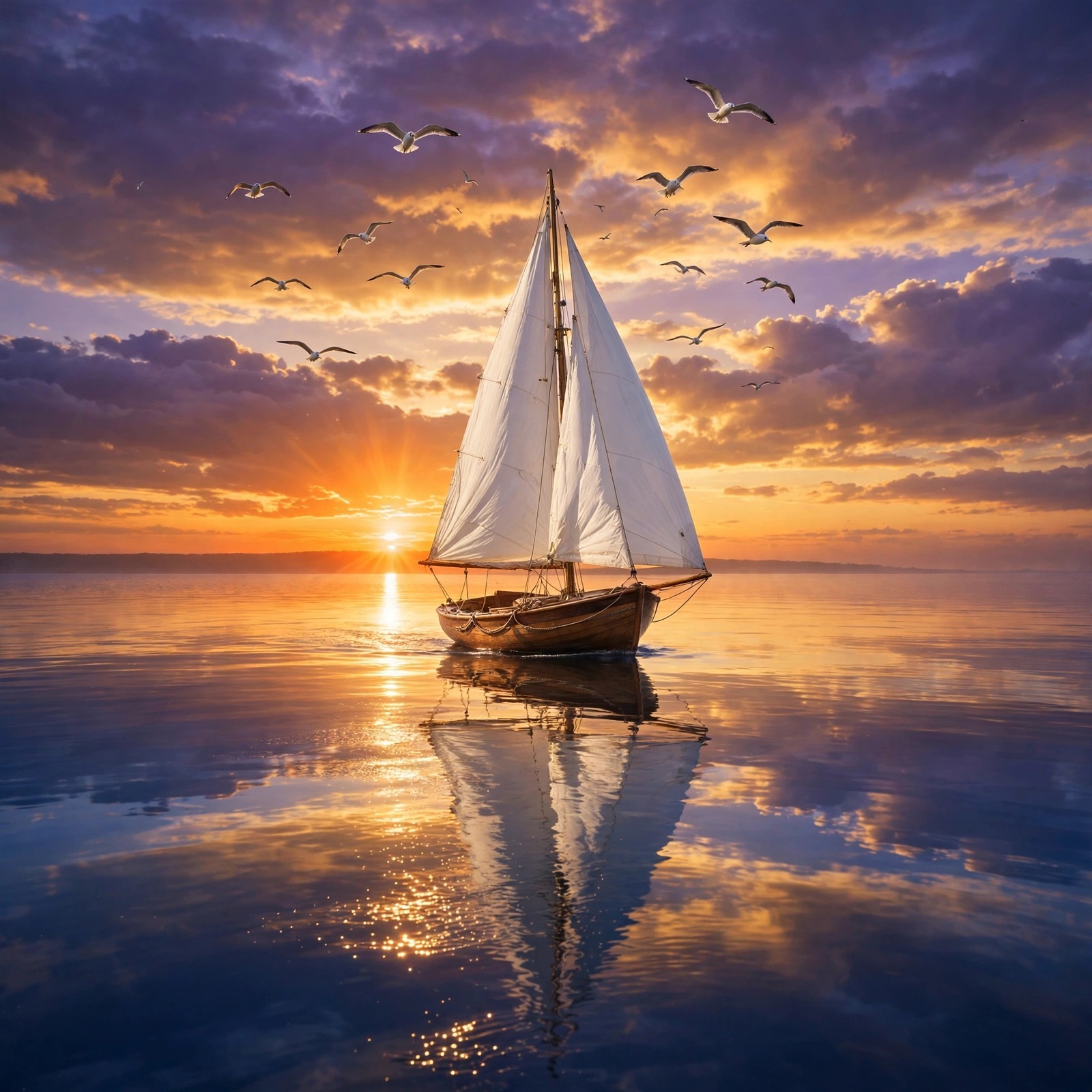 sailboat sailing toward sunrise motivational dp
