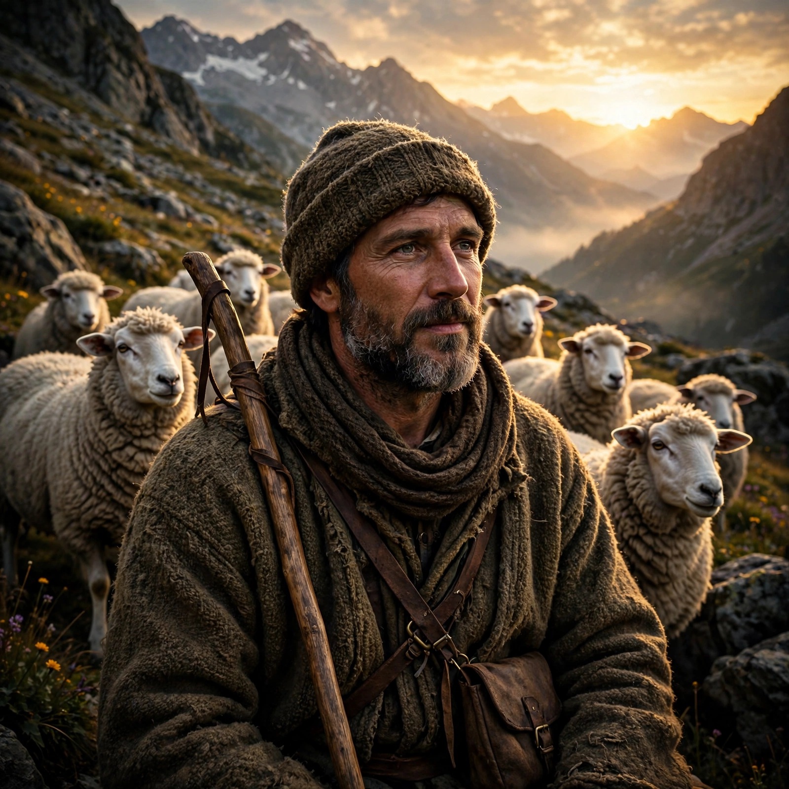Shepherd on an Alpine Pass