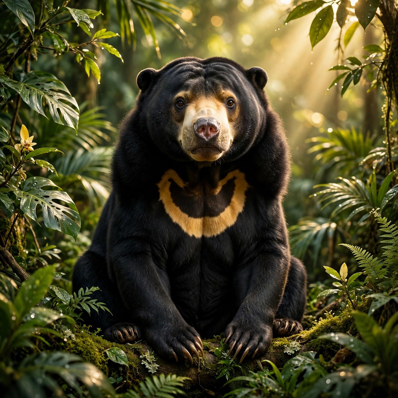 Sun Bear in the Tropical Canopy