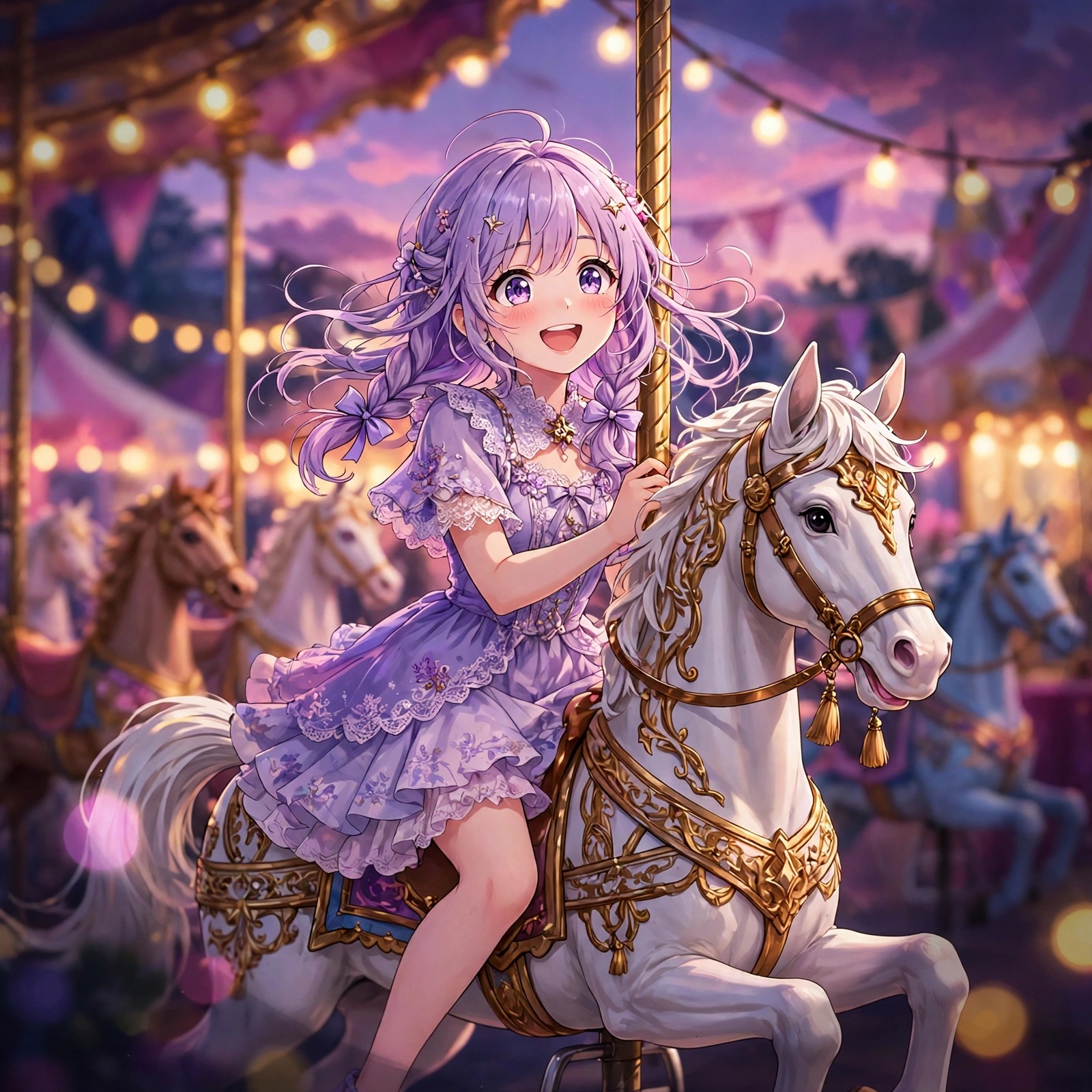 Twilight Carousel Rider Girl - free anime WhatsApp DP