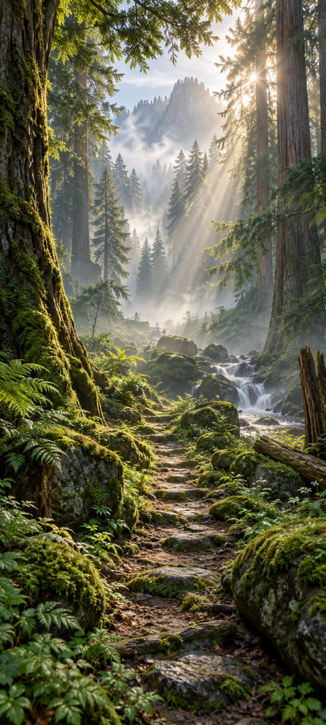 Emerald Forest Path Wallpaper free download