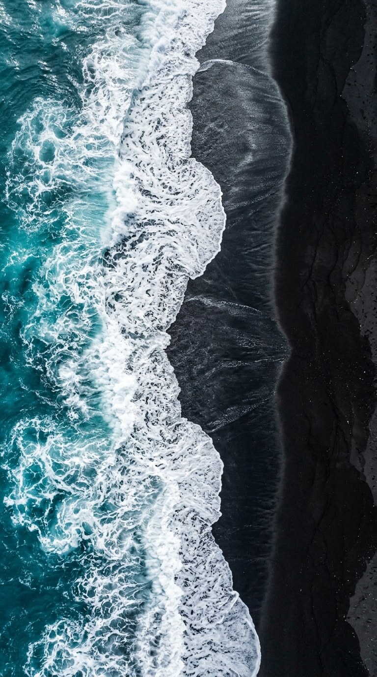 Aerial Ocean Shore Wallpaper free HD mobile background