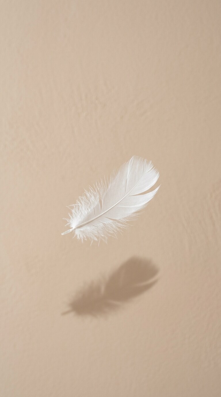 Beige Feather Wallpaper free HD mobile background