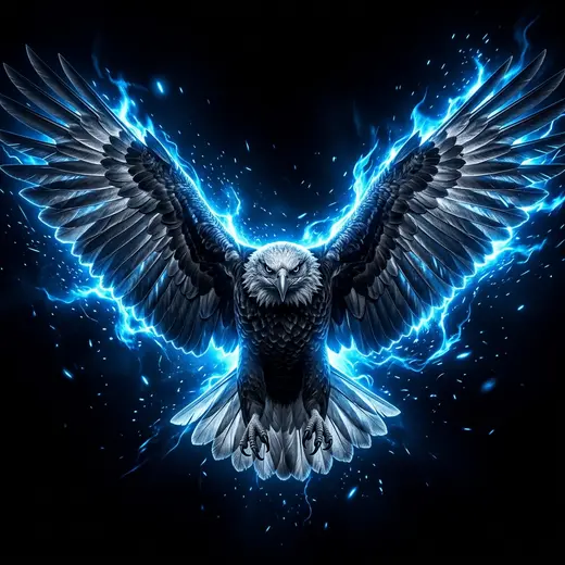 Blue Fire Eagle DP free HD WhatsApp profile picture