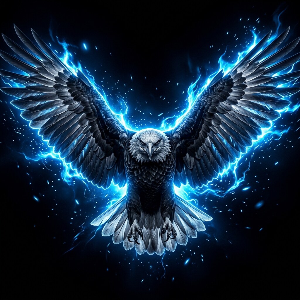 Blue Fire Eagle DP free HD WhatsApp profile picture