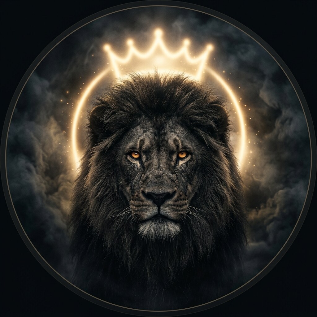 Crowned Black Lion DP free HD WhatsApp profile picture
