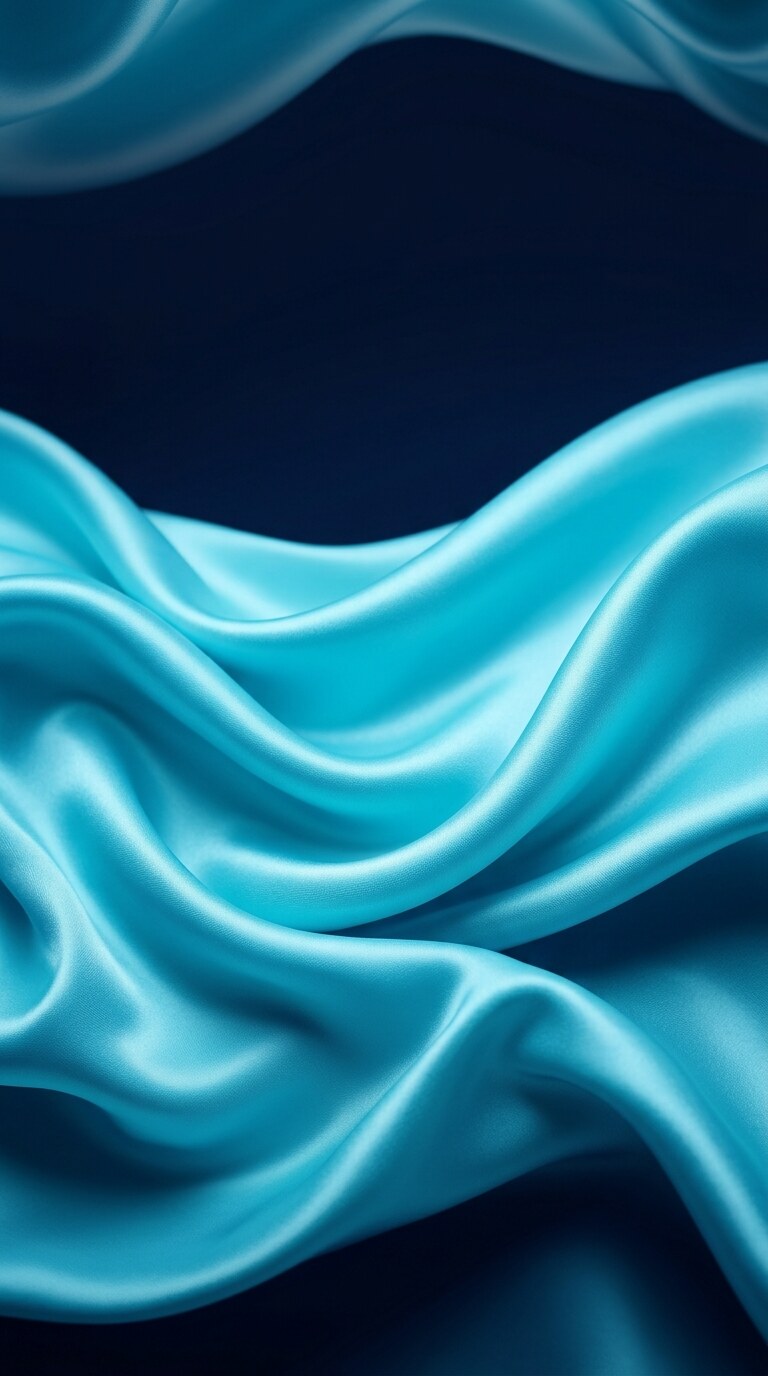 Cyan Silk Waves Wallpaper free HD mobile background