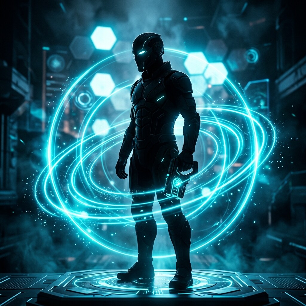 Cyber Blue Hero DP free HD WhatsApp profile picture