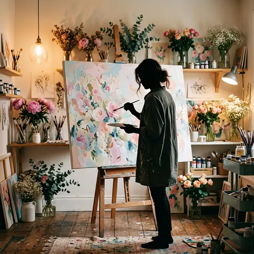 Floral Artist DP free HD WhatsApp profile picture