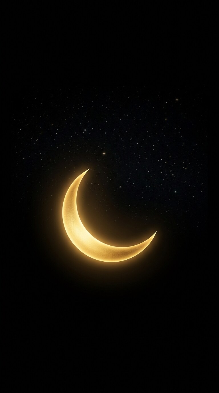 Golden Crescent AMOLED Wallpaper free HD mobile background