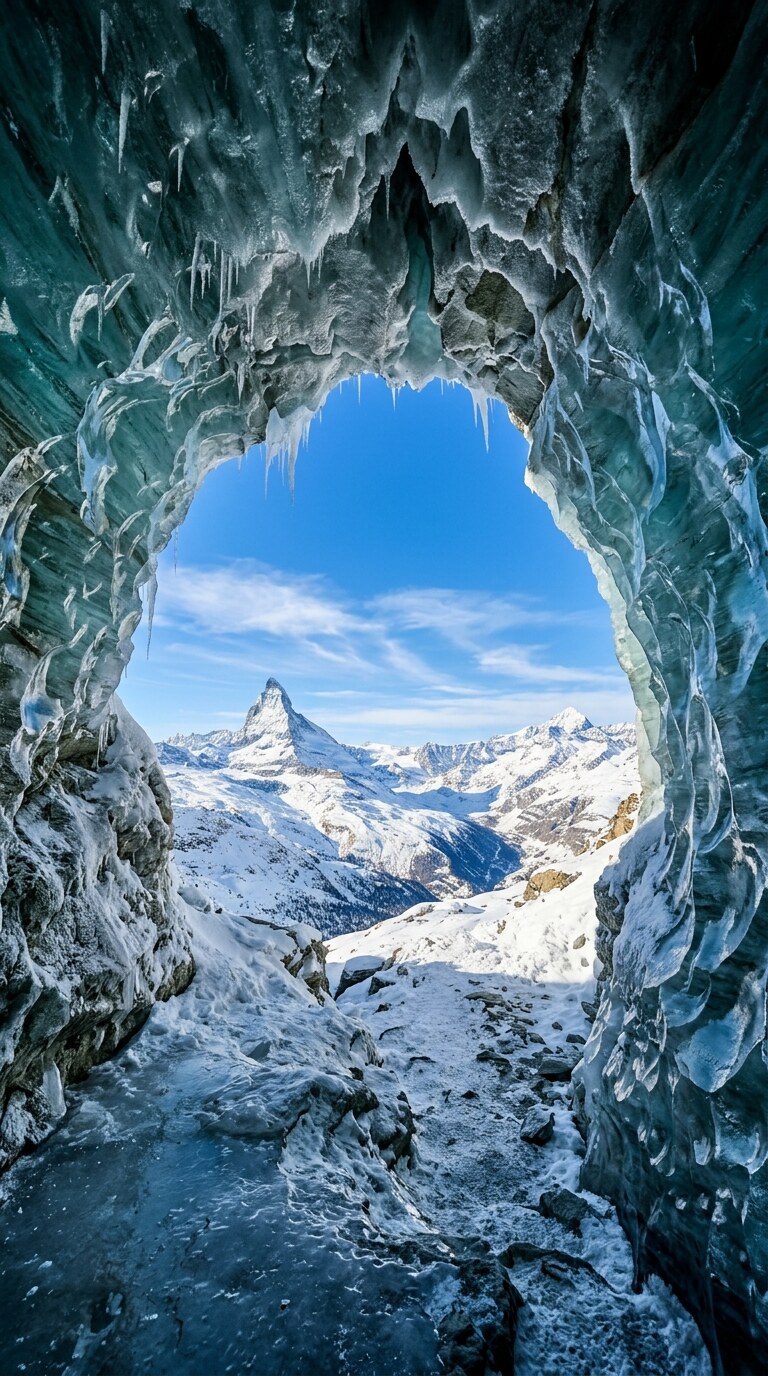 Ice Cave Mountain Wallpaper free HD mobile background