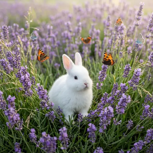 Lavender Bunny DP free HD WhatsApp profile picture