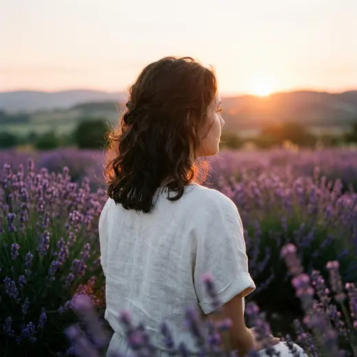 Lavender Sunset Girl HD DP free HD WhatsApp profile picture