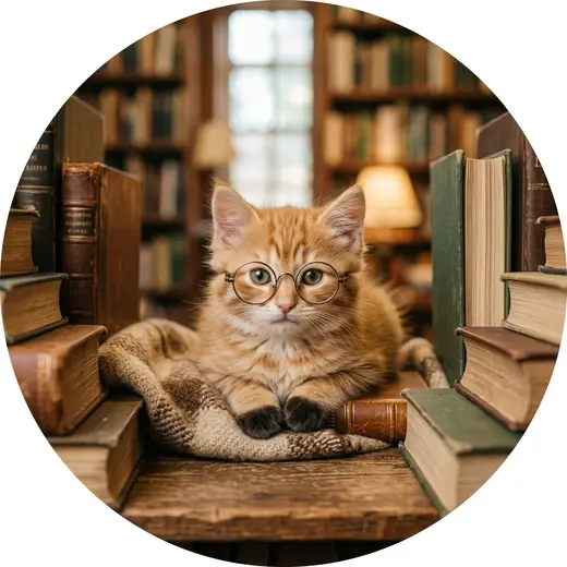 Library Kitten DP free HD WhatsApp profile picture