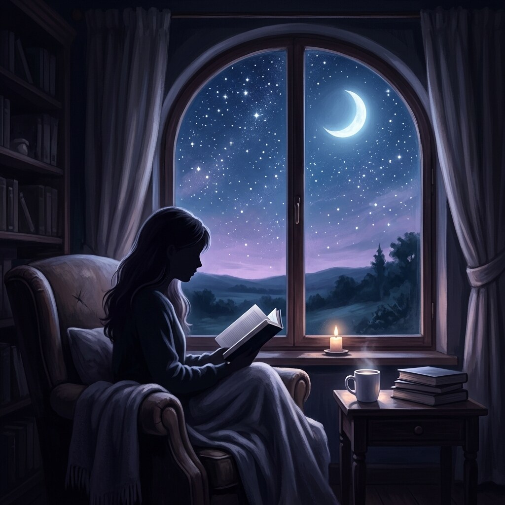 Lonely Moon Window DP free HD WhatsApp profile picture