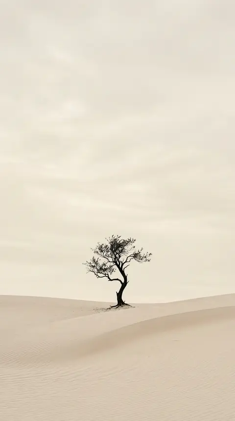 Minimal Desert Tree Wallpaper free HD mobile background