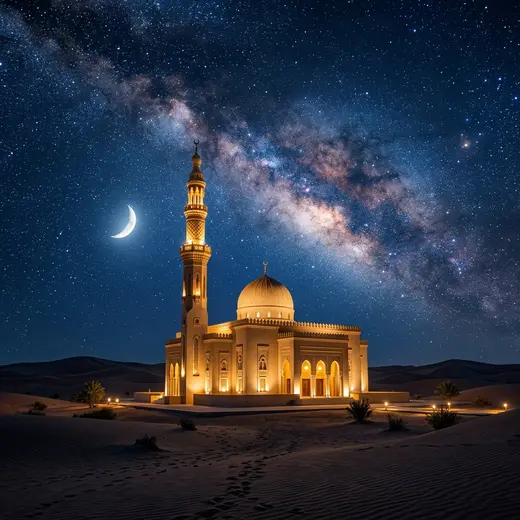 Mosque Milky Way DP free HD WhatsApp profile picture