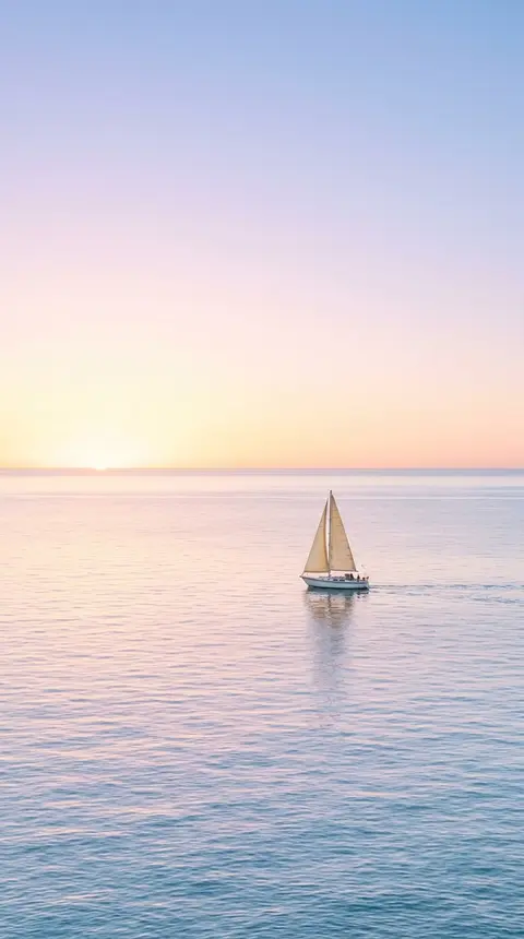 Pastel Sailboat Wallpaper free HD mobile background