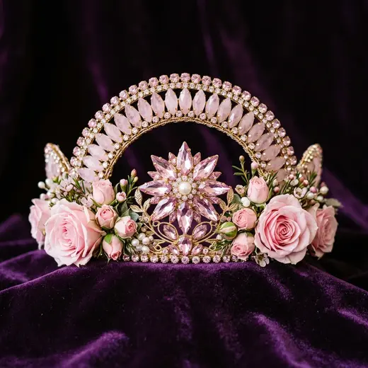 Pink Floral Crown DP free HD WhatsApp profile picture