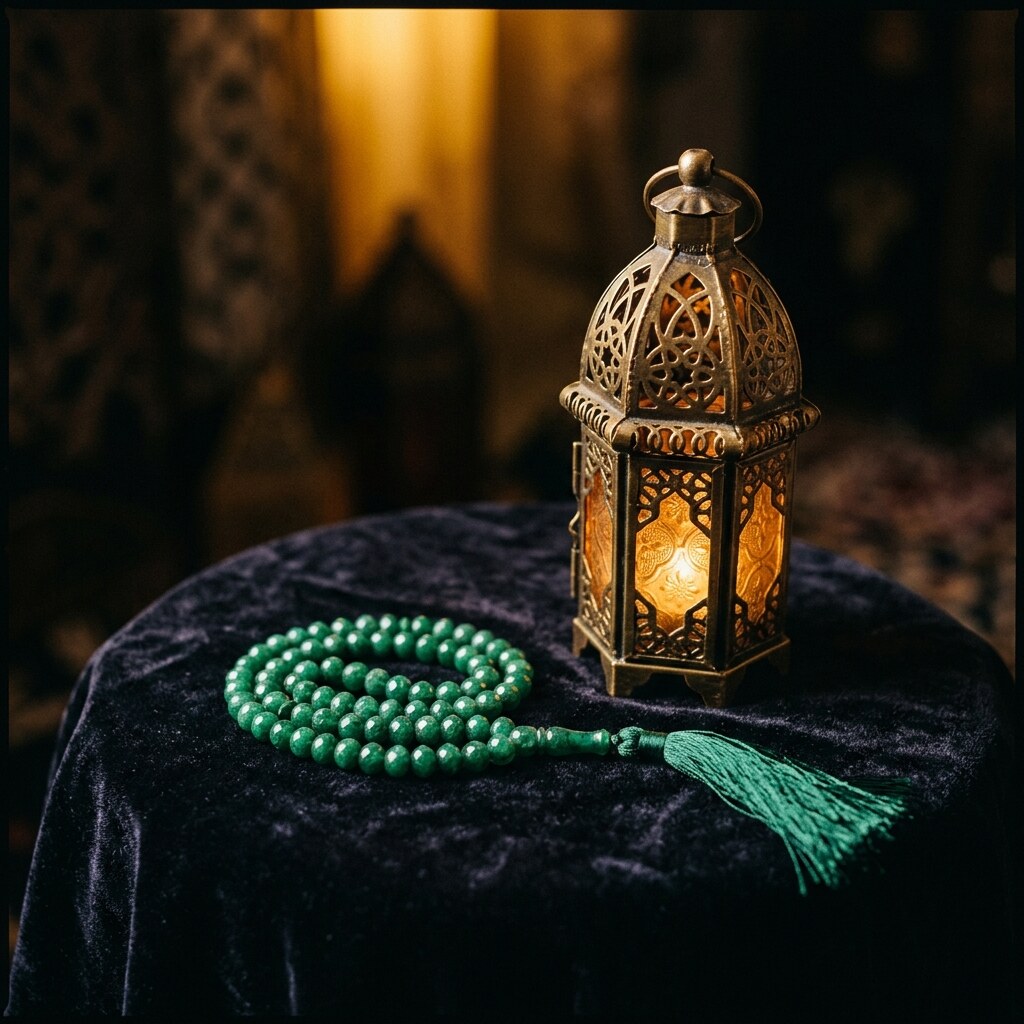 Prayer Beads Lantern DP free HD WhatsApp profile picture