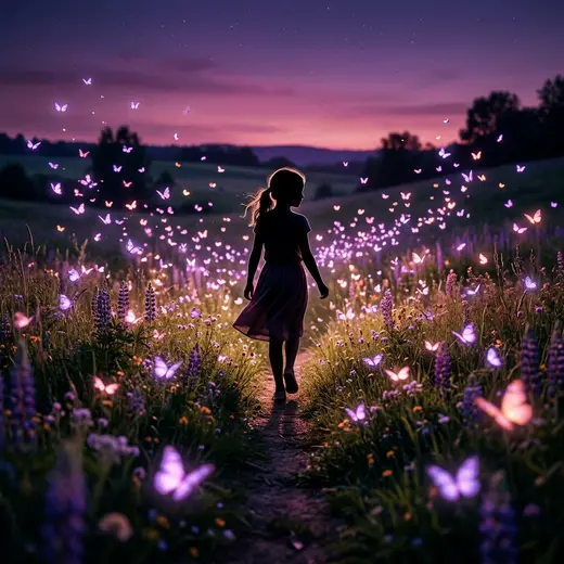 Purple Fantasy Field DP free HD WhatsApp profile picture