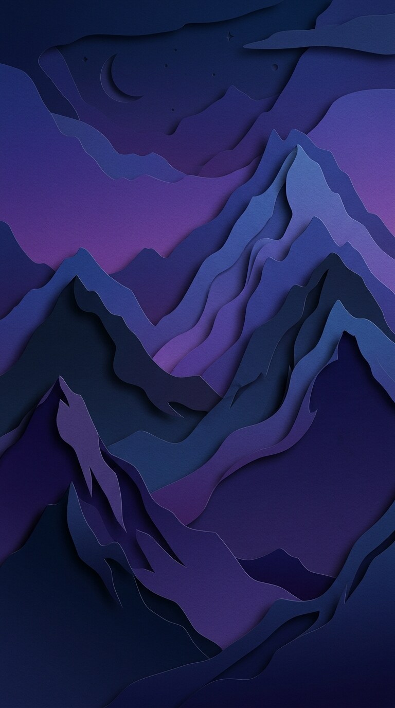 Purple Layered Mountains Wallpaper free HD mobile background