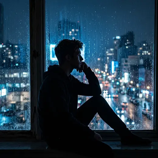 Rainy City Silhouette DP free HD WhatsApp profile picture