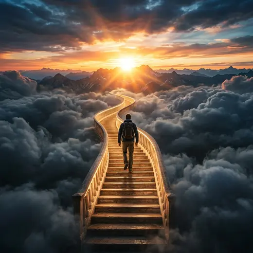 Stairway Sunrise DP free HD WhatsApp profile picture